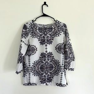 Dalia Office Blouse with Pattern